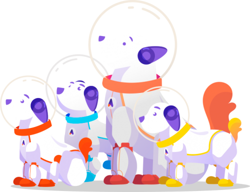 Avo Automation Mascot Family Illustration
