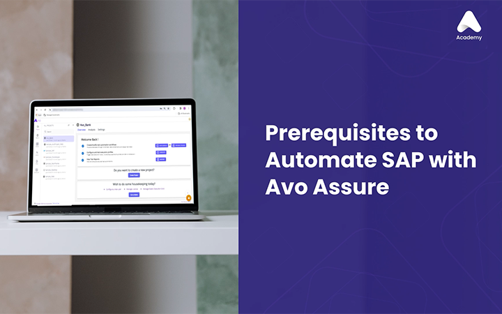 Automating SAP with Avo Assure: Pre-requisites
